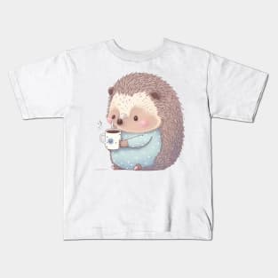 Hedgehog cute kawaii Kids T-Shirt